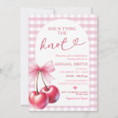 Ze bindt The Know Cherry Vrijgezellenfeest met Bow Kaart (Voorkant)