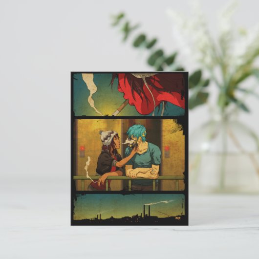 Ze blaast mijn versterker briefkaart (Staand voorkant)