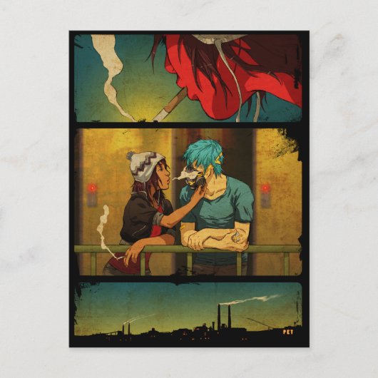 Ze blaast mijn versterker briefkaart (Voorkant)