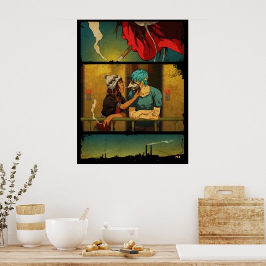 Ze blaast mijn versterker poster (Keuken)