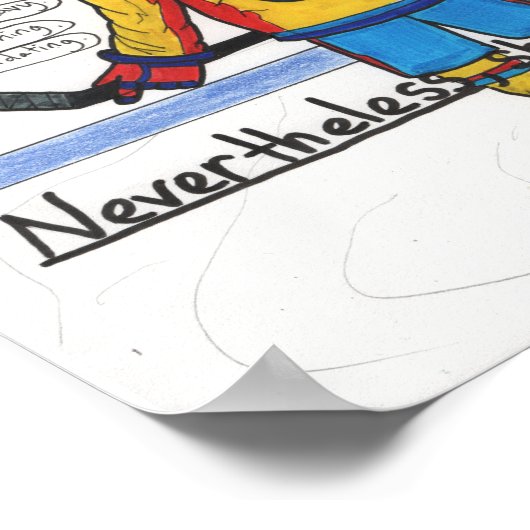 Ze bleef 11x14 (Athlete) hangen Poster (Hoek)