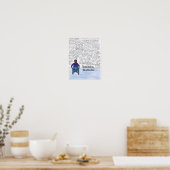 Ze bleef 11x14 hangen (rolstoel) poster (Keuken)