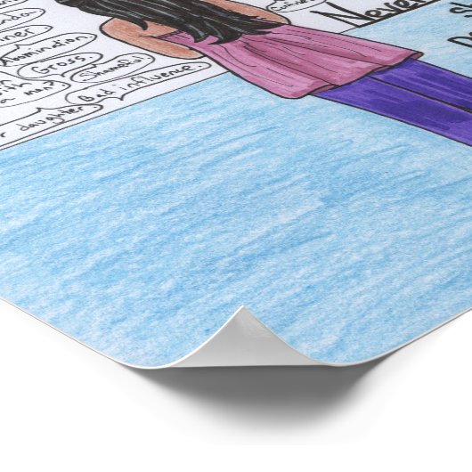 Ze bleef 8,5x11 (lesbisch) poster (Hoek)