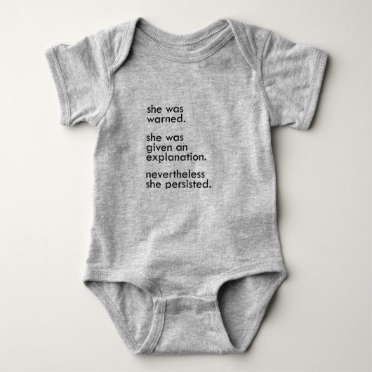 ze bleef baby lijfpak dragen romper (Voorkant)
