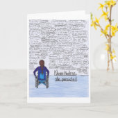 Ze bleef hangen (rolstoel) kaart (Gele Bloem)