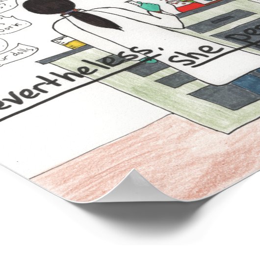 Ze bleef hangen (STEM) Poster (Hoek)