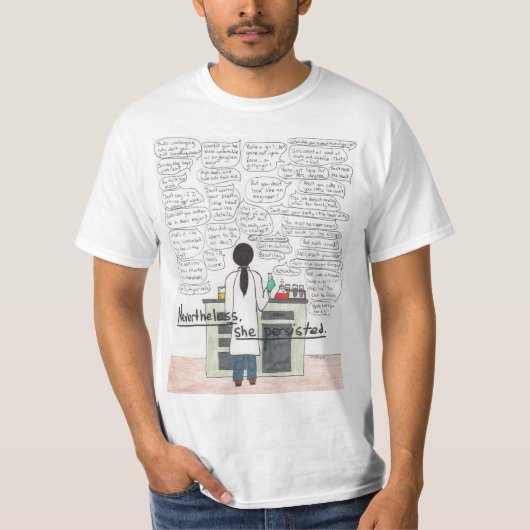 Ze bleef hangen (STEM) T-shirt (Voorkant)
