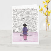 Ze bleef hangen (zwart) kaart (Gele Bloem)