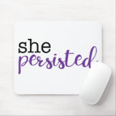 Ze bleef hangen (zwart/paars) muismat (Met muis)