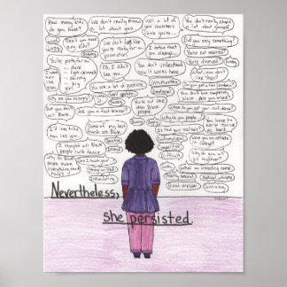 Ze bleef hangen (zwart) poster