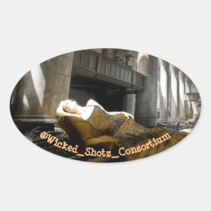 Ze blijft ovale sticker