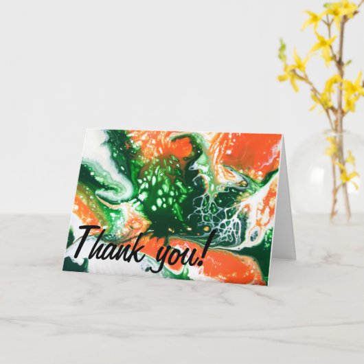 "Ze bloeit als de Amazone" Dank je Kaart (Gele Bloem)