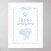 Ze bloeit met Grace Wall Art Poster (Voorkant)
