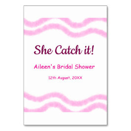 Ze Catch it roze spiraal waterverf lijnen bruids Kaart