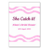 Ze Catch it roze spiraal waterverf lijnen bruids Kaart (Achterkant)