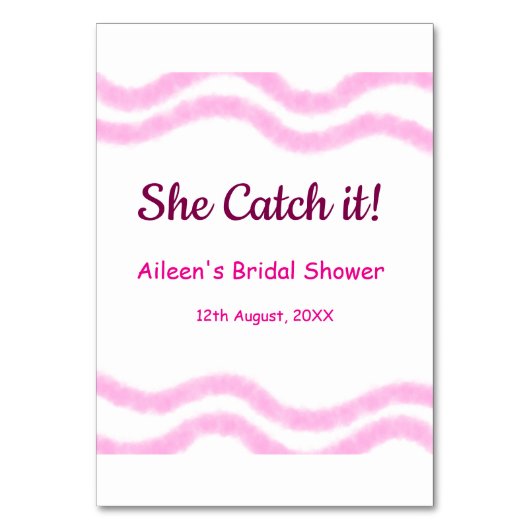 Ze Catch it roze spiraal waterverf lijnen bruids Kaart (Voorkant)