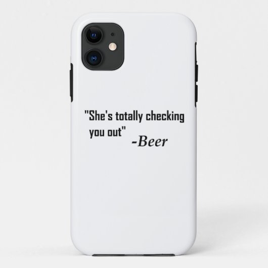 "Ze controleert je helemaal uit" - Bier Case-Mate iPhone Case (Achterkant)