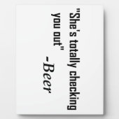 "Ze controleert je helemaal uit" - Bier Fotoplaat (Voorkant)