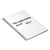 "Ze controleert je helemaal uit" - Bier Notitieboek (Rechterzijde)