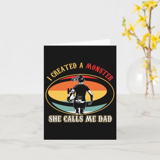 Ze creëer een monster dat ze me Pa Rug Vaders Day Kaart (Gele Bloem)