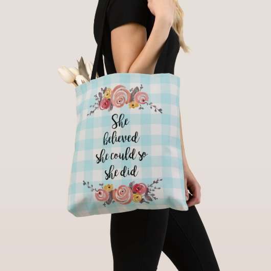 Ze dacht dat ze Gingham kon laten schilderen. Tote Bag (Dichtbij)