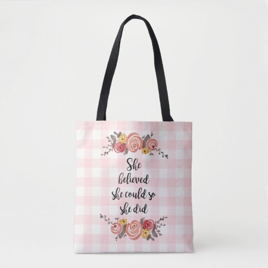 Ze dacht dat ze Gingham kon laten schilderen. Tote Bag (Voorkant)