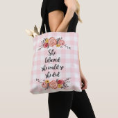 Ze dacht dat ze Gingham kon laten schilderen. Tote Bag (Dichtbij)