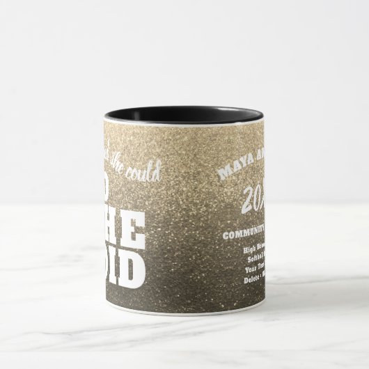 Ze dacht dat ze Glitter Sparkles kon Afstuderen Mok (Midden)