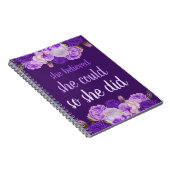 Ze dacht dat ze het kon, dus deed ze Paarse Floral Notitieboek (Rechterzijde)