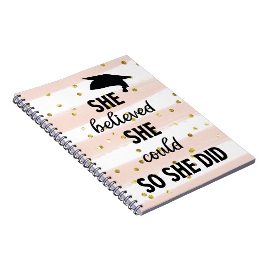 Ze dacht dat ze het kon, dus ze deed Afstuderen Gi Notitieboek (Rechterzijde)