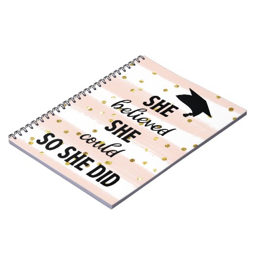 Ze dacht dat ze het kon, dus ze deed Afstuderen Gi Notitieboek (Linkerzijde)