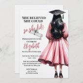 Ze dacht dat ze het kon, dus ze deed Afstuderen Kaart (Voorkant / Achterkant)