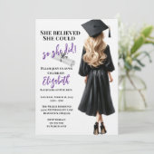 Ze dacht dat ze het kon, dus ze deed Afstuderen Kaart (Staand voorkant)