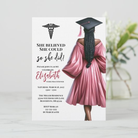 Ze dacht dat ze het kon, dus ze deed Afstuderen Kaart (Staand voorkant)