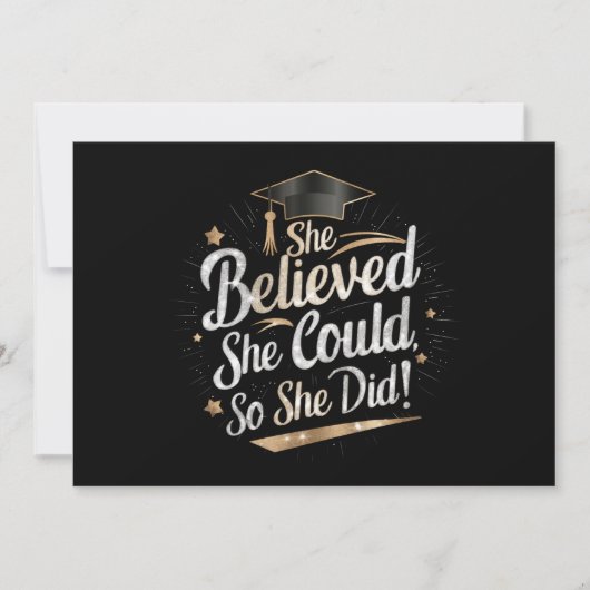 Ze dacht dat ze het kon, dus ze deed Afstuderen Kaart (Voorkant)
