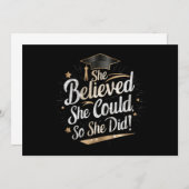 Ze dacht dat ze het kon, dus ze deed Afstuderen Kaart (Voorkant / Achterkant)