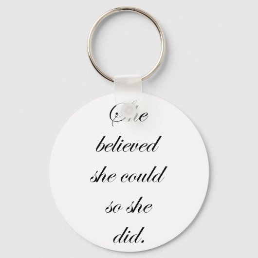 Ze dacht dat ze het kon, dus ze deed Sleutelhanger (Voorkant)