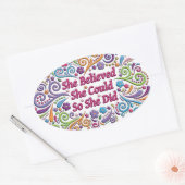 Ze dacht dat ze het kon, dus ze deed Sticker (Envelop)