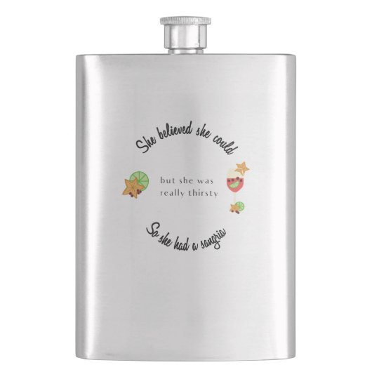 Ze dacht dat ze het kon, dus ze had een Sangria Flacon (Voorkant)