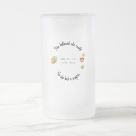 Ze dacht dat ze het kon, dus ze had een Sangria Matglas Bierpul