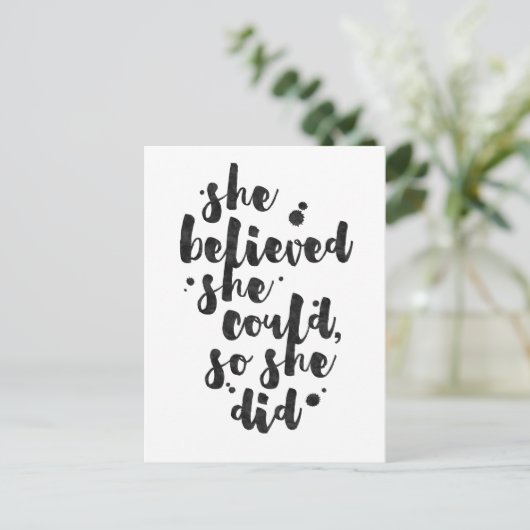 Ze dacht dat ze het kon - Inspirerend kaart (Staand voorkant)