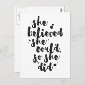 Ze dacht dat ze het kon - Inspirerend kaart (Voorkant / Achterkant)