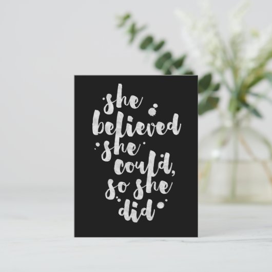Ze dacht dat ze het kon - Inspirerend kaart (Staand voorkant)