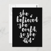 Ze dacht dat ze het kon - Inspirerend kaart (Voorkant / Achterkant)