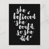 Ze dacht dat ze het kon - Inspirerend kaart (Voorkant)