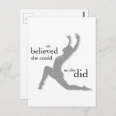 Ze dacht dat ze kon dansen briefkaart (Voorkant / Achterkant)