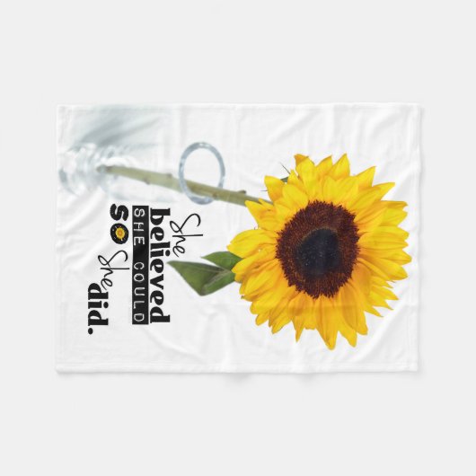 Ze dacht dat ze (SUNFLOWR) - BLANKET SML kon Fleece Deken (Voorkant (Horizontaal))