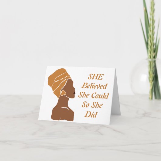 Ze dacht dat zwarte vrouw blanco kaarten (Voorkant)