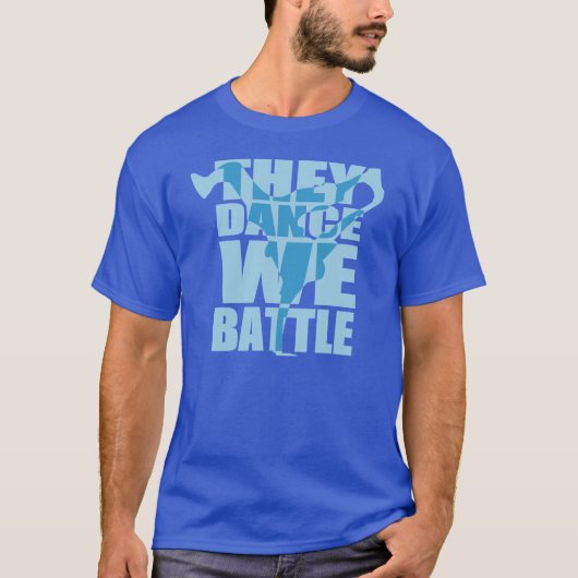 Ze dans, we vechten (wit) t-shirt (Voorkant)