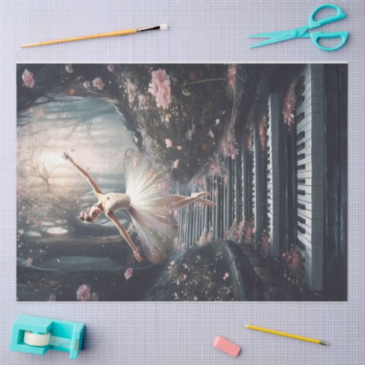 Ze danst voor de bomen tissuepapier (Craft)